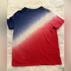 Boys GAP Red, White, & Blue Tie Dye Pocket Tee